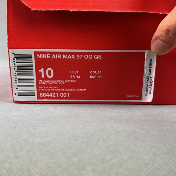 Nike air max 97 OG QS silver bullet (2017), brand new with tag. - Picture 13 of 13